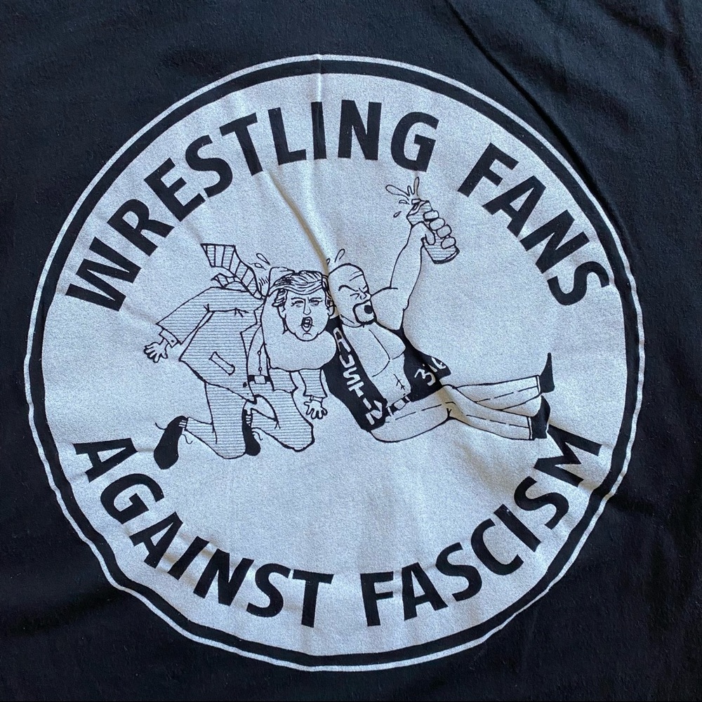 Wrestling Fans Against Fascism T-shirt